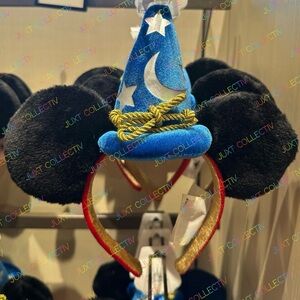 NWT Disney Parks Disneyland Sorcerer Mickey Hat Velvet Ear Headband